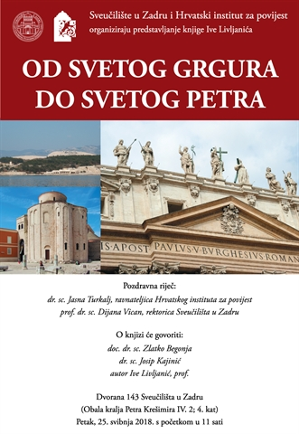 Poziv na predstavljanje knjige „Od svetog Grgura do svetog Petra“ 